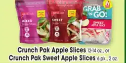 Jewel-Osco Crunch Pak Apple Slices 12-14 oz., or Crunch Pak Sweet Apple Slices 6 pk., 2 oz offer