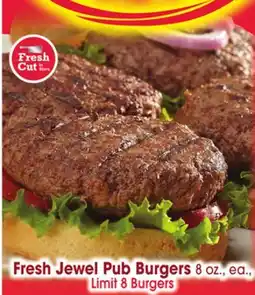 Jewel-Osco Fresh Jewel Pub Burgers offer