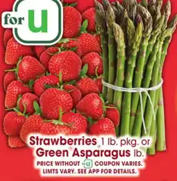 Jewel-Osco Strawberries 1 lb. pkg. or Green Asparagus lb offer