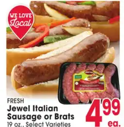 Jewel-Osco Jewel Italian Sausage or Brats offer