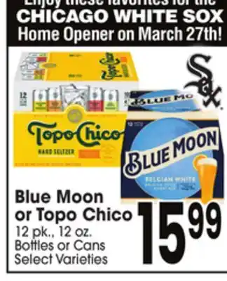 Jewel-Osco Blue Moon or Topo Chico offer