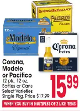 Jewel-Osco Corona, Modelo or Pacifico offer