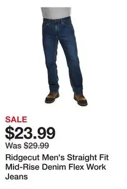 Tractor Supply Company Ridgecut Men's Straight Fit Mid-Rise Denim Flex Work Jeans offer