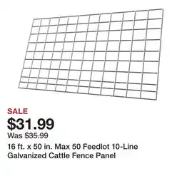 Tractor Supply Company 16 ft. x 50 in. Max 50 Feedlot 10-Line Galvanized Cattle Fence Panel offer