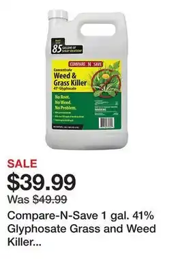 Tractor Supply Company Compare-N-Save 1 gal. 41% Glyphosate Grass and Weed Killer Concentrate, Makes 85 gal offer