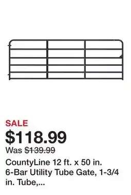 Tractor Supply Company CountyLine 12 ft. x 50 in. 6-Bar Utility Tube Gate, 1-3/4 in. Tube, Blue offer