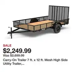 Tractor Supply Company Carry-On Trailer 7 ft. x 12 ft. Mesh High Side Utility Trailer, 2,040 lb. Max Capacity offer