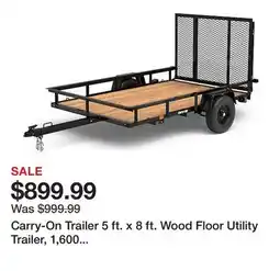 Tractor Supply Company Carry-On Trailer 5 ft. x 8 ft. Wood Floor Utility Trailer, 1,600 lb. Max Capacity offer