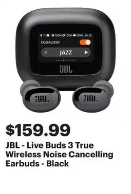 Best Buy JBL - Live Buds 3 True Wireless Noise Cancelling Earbuds - Black offer