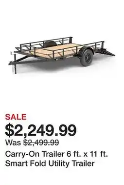 Tractor Supply Company Carry-On Trailer 6 ft. x 11 ft. Smart Fold Utility Trailer offer