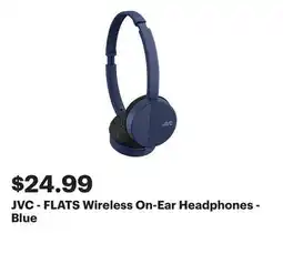 Best Buy JVC - FLATS Wireless On-Ear Headphones - Blue offer