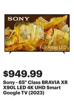 Best Buy Sony - 65 Class BRAVIA XR X90L LED 4K UHD Smart Google TV (2023) offer