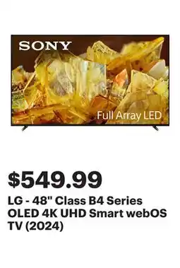 Best Buy LG - 48 Class B4 Series OLED 4K UHD Smart webOS TV (2024) offer