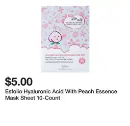 Five Below Esfolio Hyaluronic Acid With Peach Essence Mask Sheet 10-Count offer