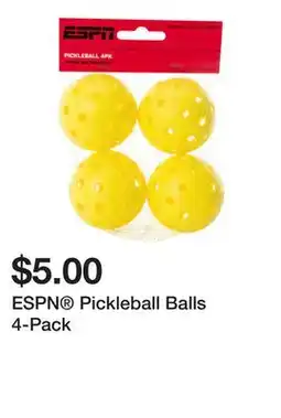 Five Below ESPN Pickleball Balls 4-Pack offer