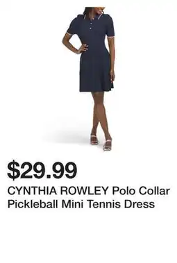 Marshalls CYNTHIA ROWLEY Polo Collar Pickleball Mini Tennis Dress offer