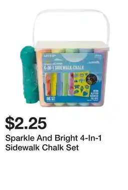 Five Below Sparkle And Bright 4-In-1 Sidewalk Chalk Set offer