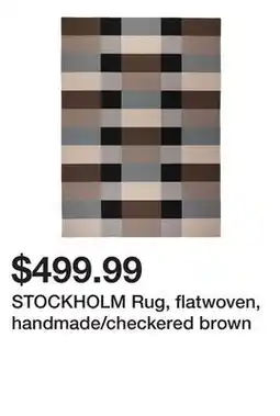 Ikea STOCKHOLM Rug, flatwoven, handmade/checkered brown offer