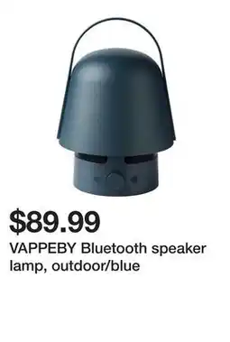 Ikea VAPPEBY Bluetooth speaker lamp, outdoor/blue offer