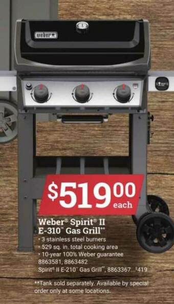 Ace Hardware Weber Spirit Gas Grill offer