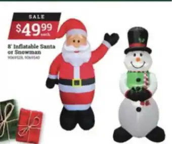 Ace Hardware Inflatable Santa Or Snowman offer