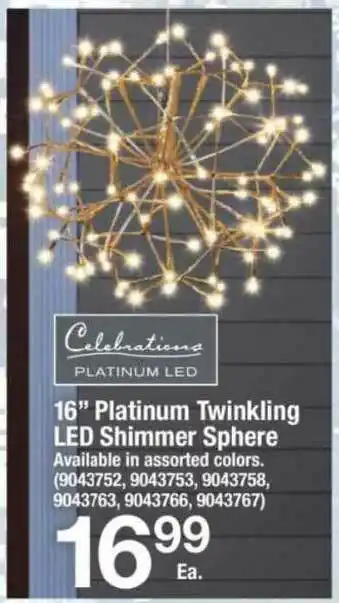 Ace Hardware Platinum Twinkling Led Shimmer Sphere offer