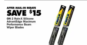 2 Rain-x Silicone AdvantEdge Maximum Perfomance Beam Wiper Blades