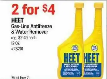 AutoZone Heet Gas-line Antifreeze & Water Remover offer