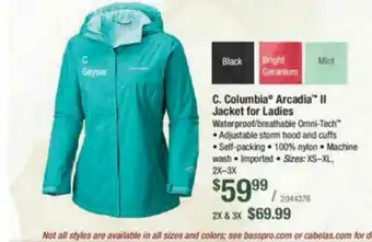 Bass Pro Columbia Arcadia Ii Jacket For Ladies offer