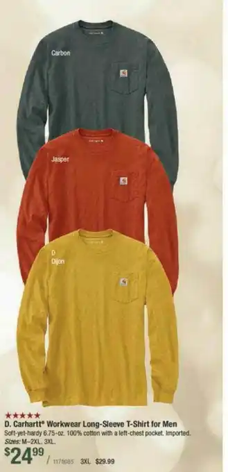 Bass Pro Carhartt Workwear Long-sleeve T-shirt For Men offer