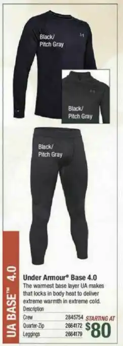 Bass Pro Under Armour Base 4.0 offer