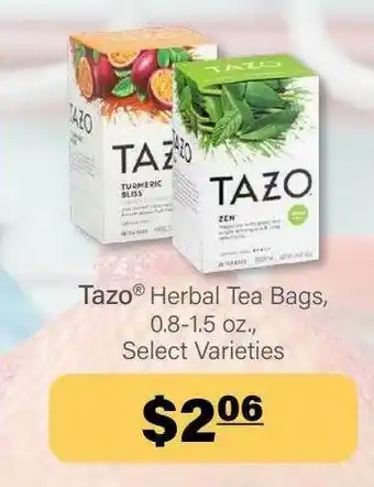 Commissary Tazo Herbal Tea Bags offer
