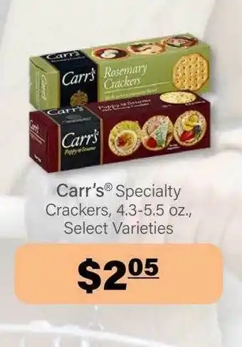 Commissary Carr's Crackers offer