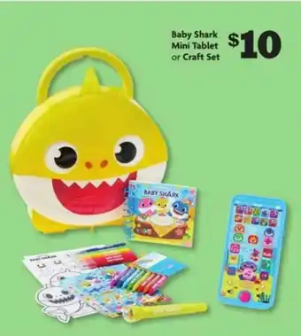 Family Dollar Baby Shark Mini Tablet Or Craft Set offer