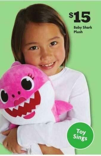 Family Dollar Baby Shark Plush offer