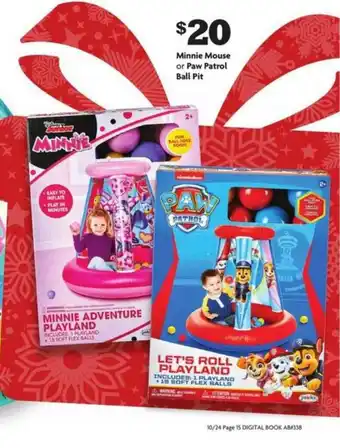 Family Dollar Minnie Mouse Or Paw Patrol Ball Pit offer