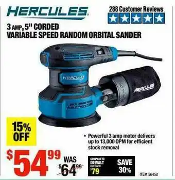 Harbor Freight Tools Hercules 3 Amp 5 offer
