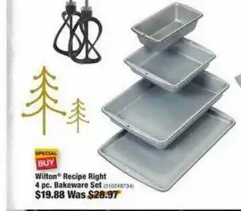 The Home Depot Wilton Recipe Right 4 Pc. Bakeware Set offer