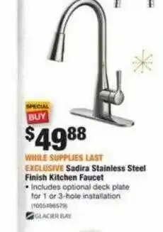The Home Depot Sadira Stainless Steel Finish Kitschen Faucet offer