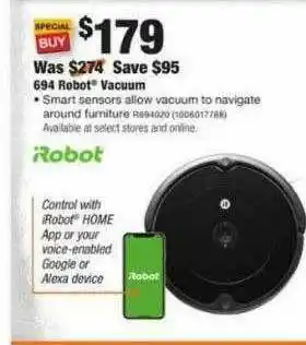 The Home Depot 694 Robot Vacuum offer