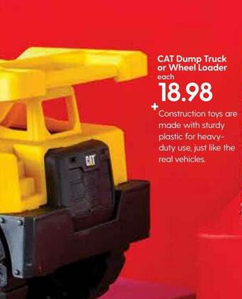 Hy-Vee Cat Dump Truck Or Wheel Loader offer