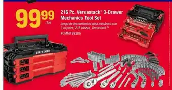 216 Pc. Versastack 3-drawer Mechanics Tool Set