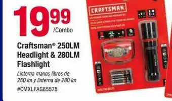 Napa Craftsman 250lm Headlight & 280lm Flashlight offer