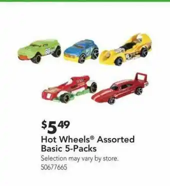Nebraska Furniture Mart Hot Wheels Assorted Basic 5-packs offer