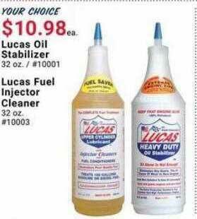 Pep Boys Lucas Oil Stabilizer Lucas Fuel Injector Cleaner offer