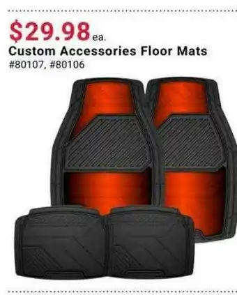 Pep Boys Custom Accessories Floor Mats offer