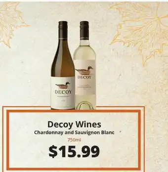 Price Cutter Decoy Wines Chardonnay And Sauvignon Blanc 750ml offer