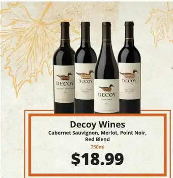 Price Cutter Decoy Wines Cabernet Sauvignon, Merlot, Point Noir, Red Blend 750ml offer