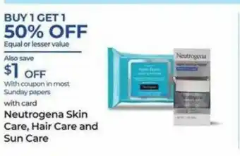 Rite Aid Neutrogena Skin Care Hair Care And Sun Care offer