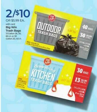 Rite Aid Big Win Trash Bags offer